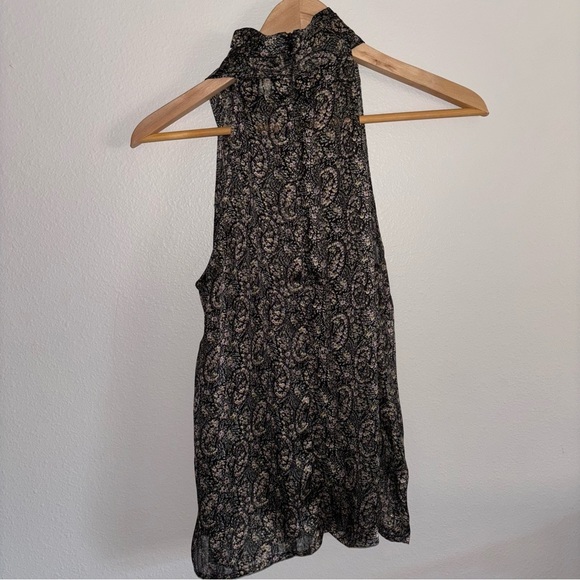 Elan Black Paisley Women's Top - Picture 4 of 5